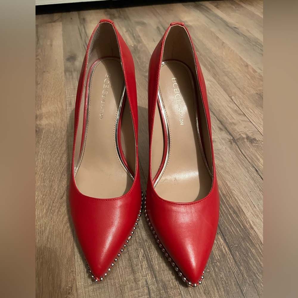 BCBGeneration Red Stud Heels